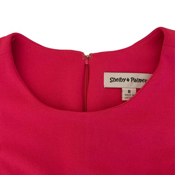 Shelby and Palmer Pink Fit and Flare A-Line Midi Dress Size 8 NWT - Picture 4 of 7